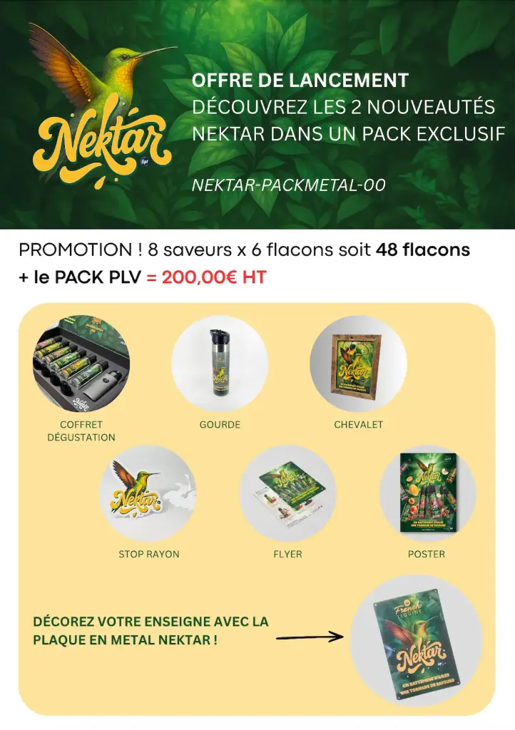 [Le French Liquide] [Le French Liquide] Pack Nektar Plaque Métal